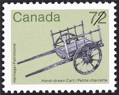 Canada Stamp #1083 - Hand-Drawn Cart (1987) 72¢ - Image 2