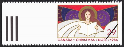 Canada Stamp #1116 - Christmas-Angels (1986) 29¢ - Image 2