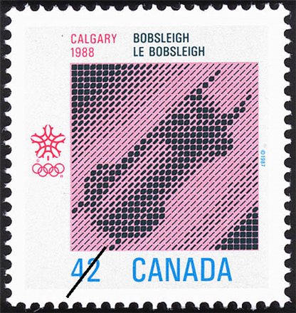 Canada Stamp #1131 - Bobsleigh (1987) 42¢ - Image 2