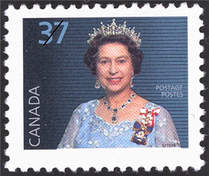 Canada Stamp #1162 - Queen Elizabeth II (1987) 37¢ - Image 2