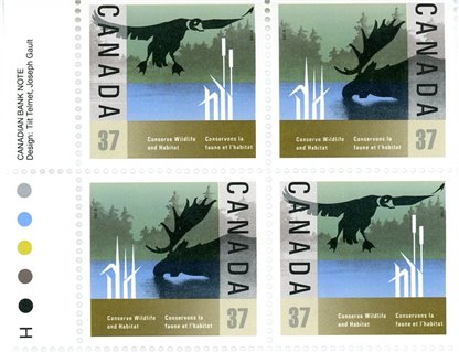 Canada PB#1205a - Wildlife Conservation (1988) 2 x 37¢ - Image 2