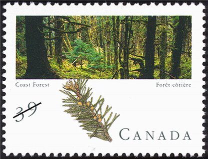 Canada Stamp #1285AI - Coast Forest (1990) 39¢