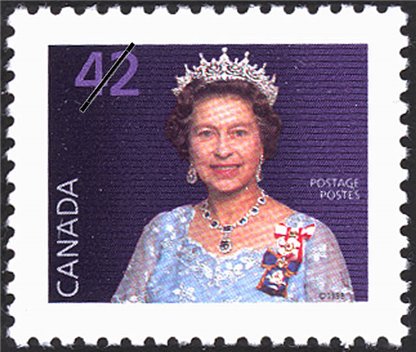 Canada Stamp #1357 - Queen Elizabeth II (1991) 42¢ - Image 2