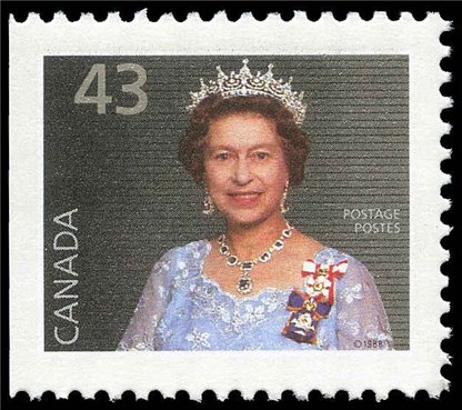 Canada Stamp #1358as - Queen Elizabeth II (1992) 43¢ - Image 2