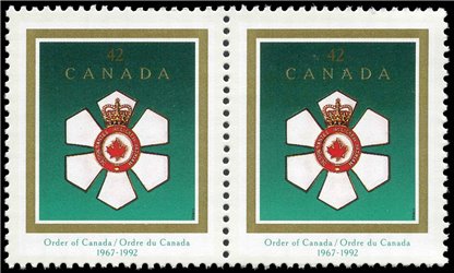 Canada Stamp #1447i - Order of Canada (1992) 2 x 42¢ - Image 2