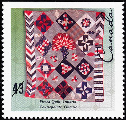 Canada Stamp #1462 - Pieced Quilt, Ontario (1993) 43¢ - Image 2