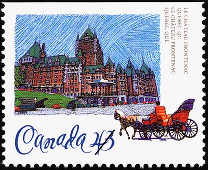 Canada Stamp #1470 - Château Frontenac, Quebec City, QC (1993) 43¢ - Image 2