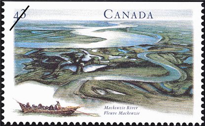 Canada Stamp #1513 - Mackenzie River, NWT (1994) 43¢ - Image 2