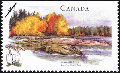 Canada Stamp #1514 - Churchill River, NF (1994) 43¢ - Image 2