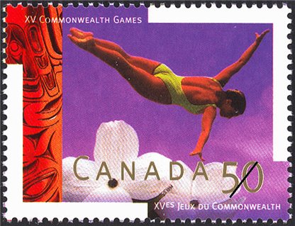 Canada Stamp #1521 - Diving (1994) 50¢ - Image 2