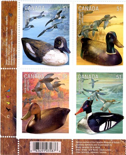 Canada PB#2166a - Duck Decoys (2006) 4 x 51¢