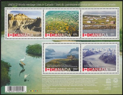 Canada Stamp #2857 - Unesco World Heritage Sites in Canada (2015) $8.60