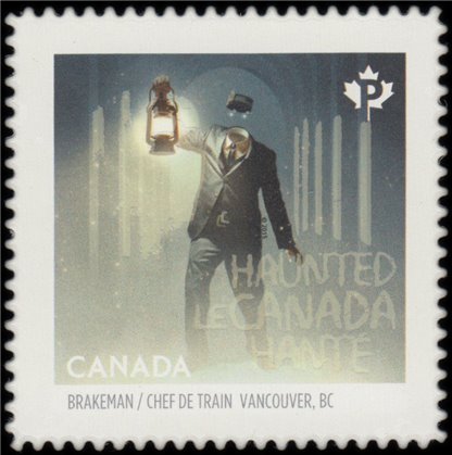 Canada Stamp #2861i - Brakeman Ghost, Vancouver BC (2015) P (85¢) - Image 2