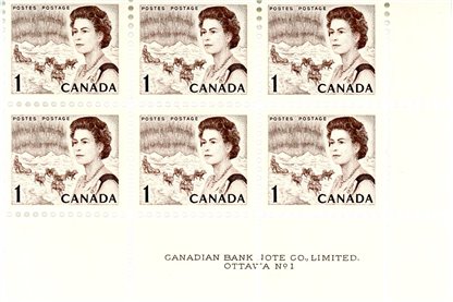 Canada PB(3)#454 - Queen Elizabeth II & Northern Lights (1967) 1¢ - Image 2