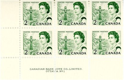 Canada PB#455i - Queen Elizabeth II & Pacific Totem (1967) 2¢ LF, PVA - Image 2