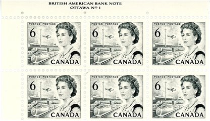 Canada Stamp #460 - Queen Elizabeth II & Transportation (1970) 6¢ - Image 2