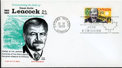 Canada FDC#504 - Stephen Leacock and Mariposa (1969) 6¢