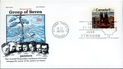 Canada FDC#518 - Isle of Spruce, by Arthur Lismer (1970) 6¢