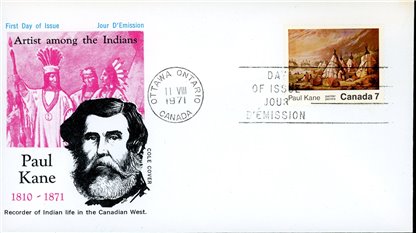 Canada FDC#553i - Indian Encampment on Lake Huron (1971) 7¢