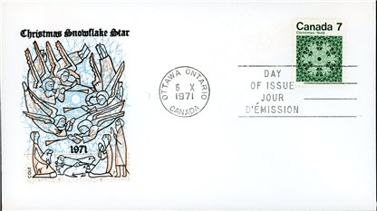 Canada FDC#555 - Snowflake (1971) 7¢