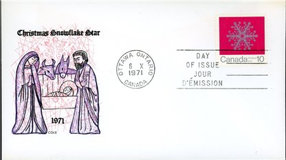 Canada FDC#556 - Snowflake (1971) 10¢