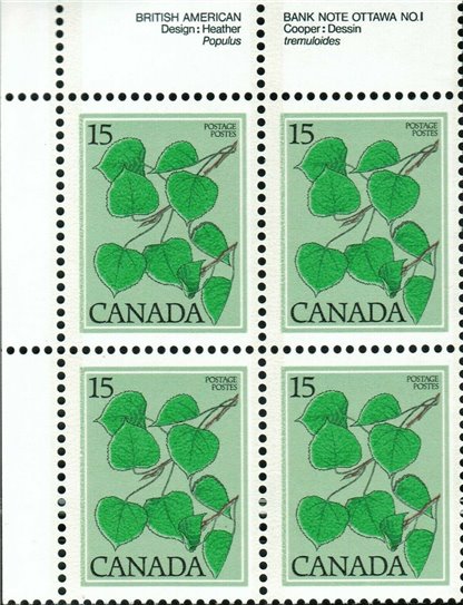 Canada Stamp #717 - Trembling Aspen (1977) 15¢