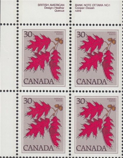 Canada PB#720 - Red Oak (1978) 30¢