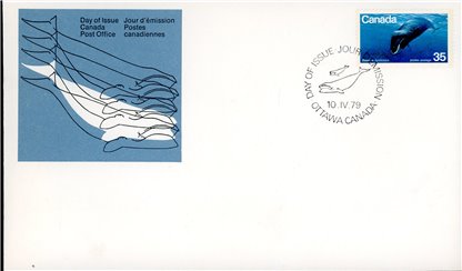 Canada OFDC#814 - Bowhead Whale (1979) 35¢ - Image 2