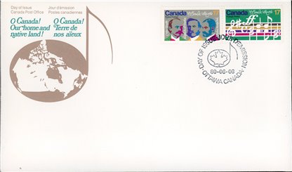 Canada Stamp #858a - O Canada Centenary (1980) 2 x 17¢ - Image 2