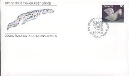 Canada OFDC#868 - Bird Spirit (1980) 35¢