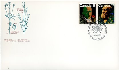 Canada OFDC#895a - Canadian Botanists (1981) 2 x 17¢ - Image 2