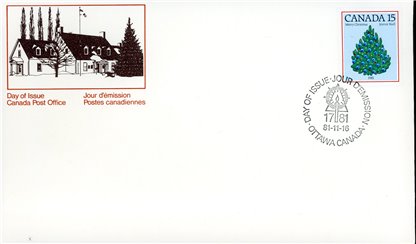 Canada OFDC#902 - Christmas Tree, 1981 (1981) 15¢