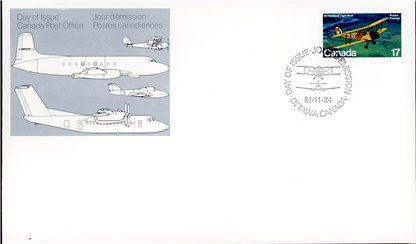 Canada OFDC#904 - De Havilland Tiger Moth (1981) 17¢