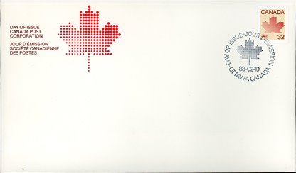 Canada OFDC#924 - Maple Leaf (1983) 32¢