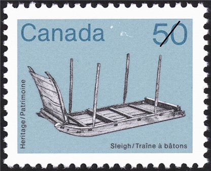 Canada Stamp #930 - Sleigh (1985) 50¢ - Image 2