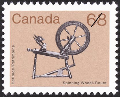 Canada Stamp #933 - Spinning Wheel (1985) 68¢ - Image 2