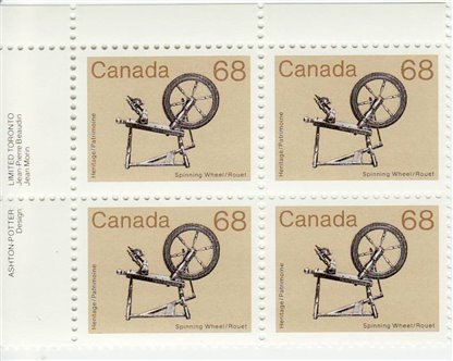 Canada PB#933 - Spinning Wheel (1985) 68¢ - Image 2