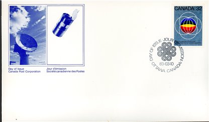 Canada OFDC#976 - Globes (1983) 32¢