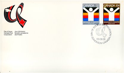 Canada OFDC#981-2 - World University Games (1983) 1 x 32¢, 1 x 64¢