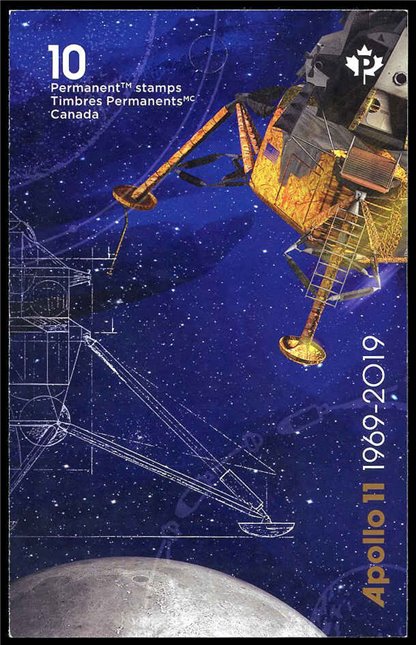 Canada Stamp Booklet - #BK727 Apollo 11 (2019) 10 x P (90¢) - Image 2