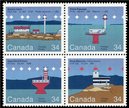 Canada Stamp #1066a  - Canadian Lighthouses-2 (1985) 4 x 34¢ - Image 2