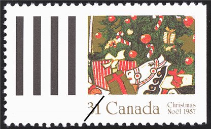 Canada Stamp #1151 - Gifts under Tree (1987) 31¢ - Image 2