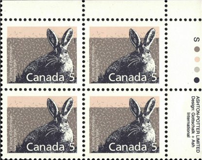 Canada PB#1158 - Varying Hare (1988) 5¢ - Image 2