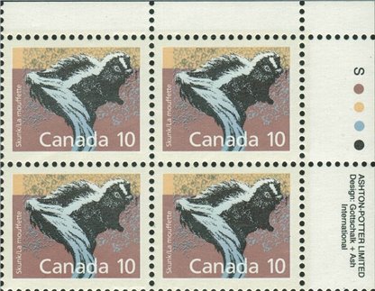 Canada PB#1160 - Skunk (1988) 10¢ - Image 2