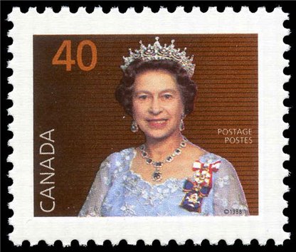 Canada Stamp #1168 - Queen Elizabeth II (1990) 40¢ - Image 2