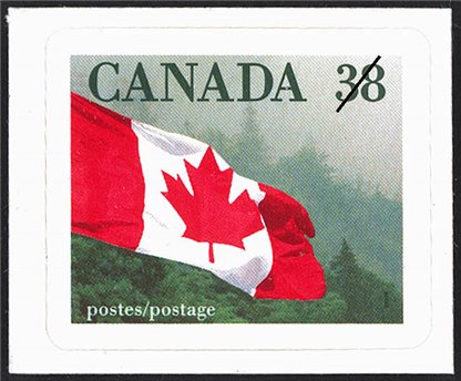 Canada Stamp #1191 - Flag over Forest (1989) 38¢