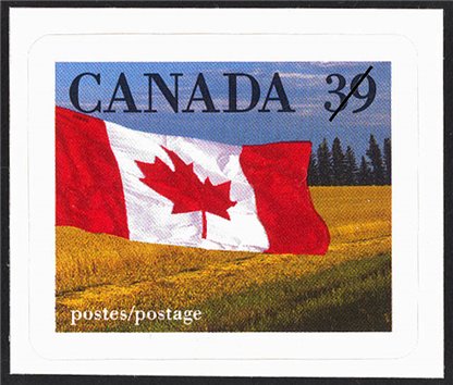 Canada Stamp #1192 - Flag over Prairie (1990) 39¢ - Image 2