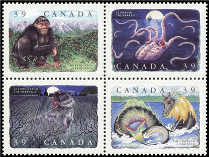 Canada Stamp #1292a - Canadian Folklore-1 (1990) 4 x 39¢ - Image 2