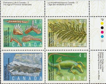 Canada PB#1309a - Prehistoric life in Canada-2 (1991) 4 x 40¢ - Image 2