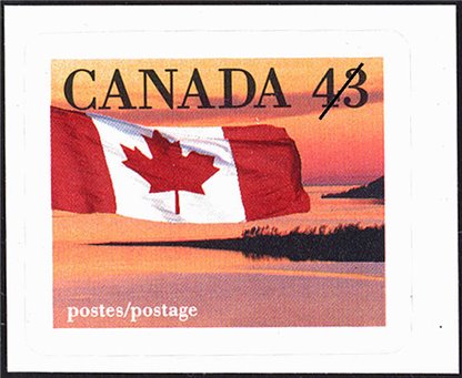 Canada Stamp #1389 - Flag over Shoreline (1993) 43¢ - Image 2